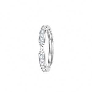 Anillo de Plata de Ley S925 con Moissanita, Anillo de Bodas - Product Image 1