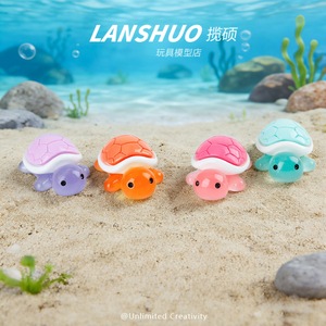 Lanshuo Cartoon <b>Turtle</b> Resin Ornament Plastic Animal Shape Home Decoration Craft Model <b>Toy</b> - Product Image 1
