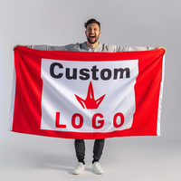 Drapeaux Muraux Publicitaires Personnalisés en Polyester 3x5, Bannières de Drapeaux de Pays Promotionnelles avec Impression de Votre Logo