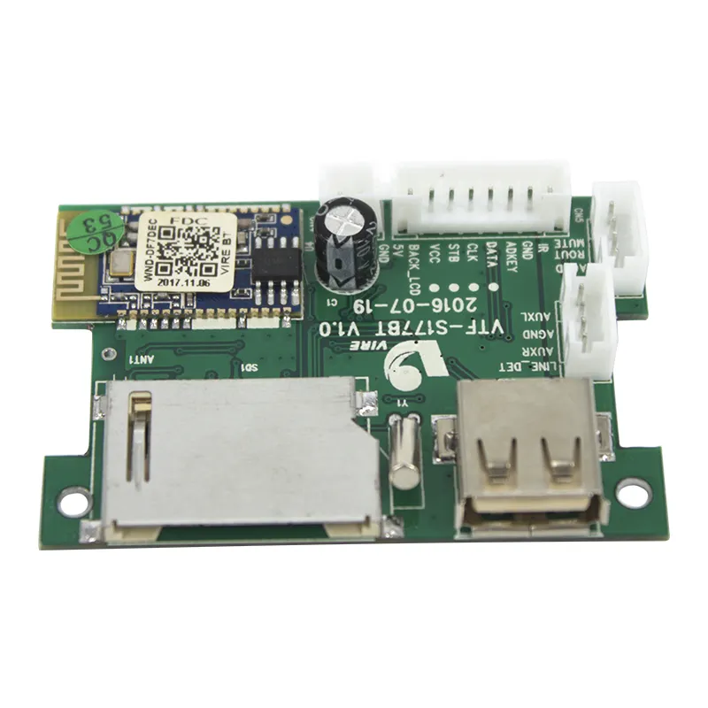 Fm Mp3 Bluetooth Audio Module With Ir Receiver, 5V/12V Mp3 Bluetooth Decoder Board