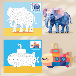 Autocollant 3D pour enfants <span class=keywords><strong>Puzzle</strong></span> peinture Collages géométriques voitures animales Intelligence jouets éducatifs pour enfants enfants garçons filles - Product Image 3
