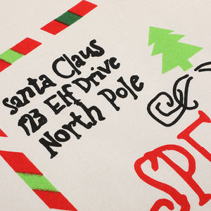 Décorations écologiques pour la maison du Nouvel An Sacs de sac de père noël en vrac en plein air Sac cadeau en toile avec cordon de serrage de noël - Product Image 4