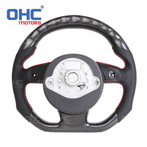 Volant LED S3 S4 S5 S6 Au-di OHC MOTORS pour Audi <span class=keywords><strong>RS</strong></span> RS3 RS4 RS5 RS6 RS7 S-<span class=keywords><strong>line</strong></span> SQ5, volant en fibre de carbone avec échappement - Product Image 4