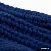 Cardigan décontracté bleu marine pour femme, col en V, pull en maille respirant, boutons étoiles dorées, couronne brodée, manches longues, chaud pour l'hiver, OEM