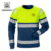 Combinaisons de travail de sécurité en polyester respirant à haute visibilité pour les ouvriers du bâtiment, uniforme réfléchissant