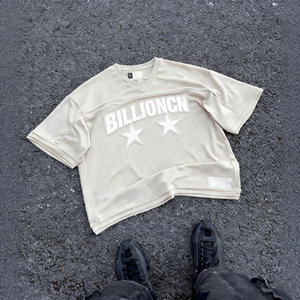 Camiseta de Algodón Transpirable con Estampado Digital Ecológico, Diseño de Diamantes con Logotipo Personalizado, Estilo Urbano, para Hombre - Product Image 1