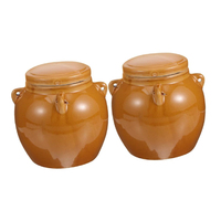 2 Stück Hermetic Ceramic Honey Jar Bienenstock Honig topf Traditionelle Gär glas Brau behälter Küche Nachhaltige Vintage
