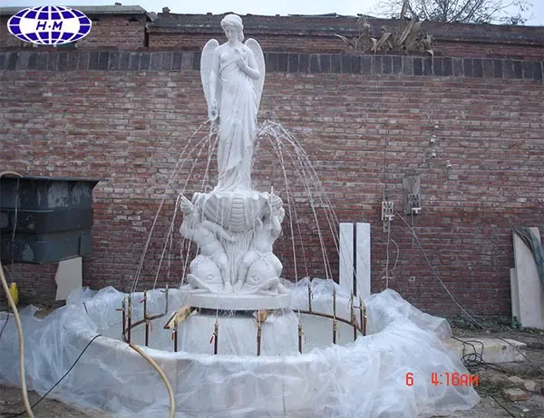 Decorativo grande estátua natureza mármore anjo água fontes exterior