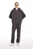 Ensemble unisexe streetwear structuré en molleton : pull et pantalon de jogging respirant coupe ample avec cordon de serrage et poches – Collection automne