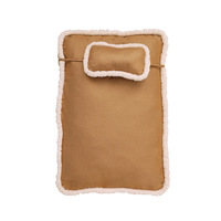 Tapis pour animaux de compagnie en tissu simili cuir, amovible, lavable en machine, coussin en fourrure de lapin extra-large, lit pour chien et chat toutes saisons