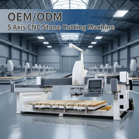 Machine de découpe de pierre CNC 5 axes à positionnement par caméra, pour carreaux et dalles, et pour le granit