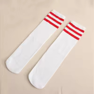 Women's Trendy Over-the-Knee <b>Socks</b> with Three Stripes Japanese Style Pure Color Autumn <b>Winter</b> Stockings Wholesale for Students - Product Image 4