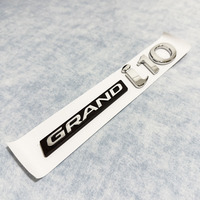 Emblème GRAND I10 pour hayon, logo lettre, badge de protection de carrosserie, autocollant en plastique ABS argenté de haute qualité, facile à poser