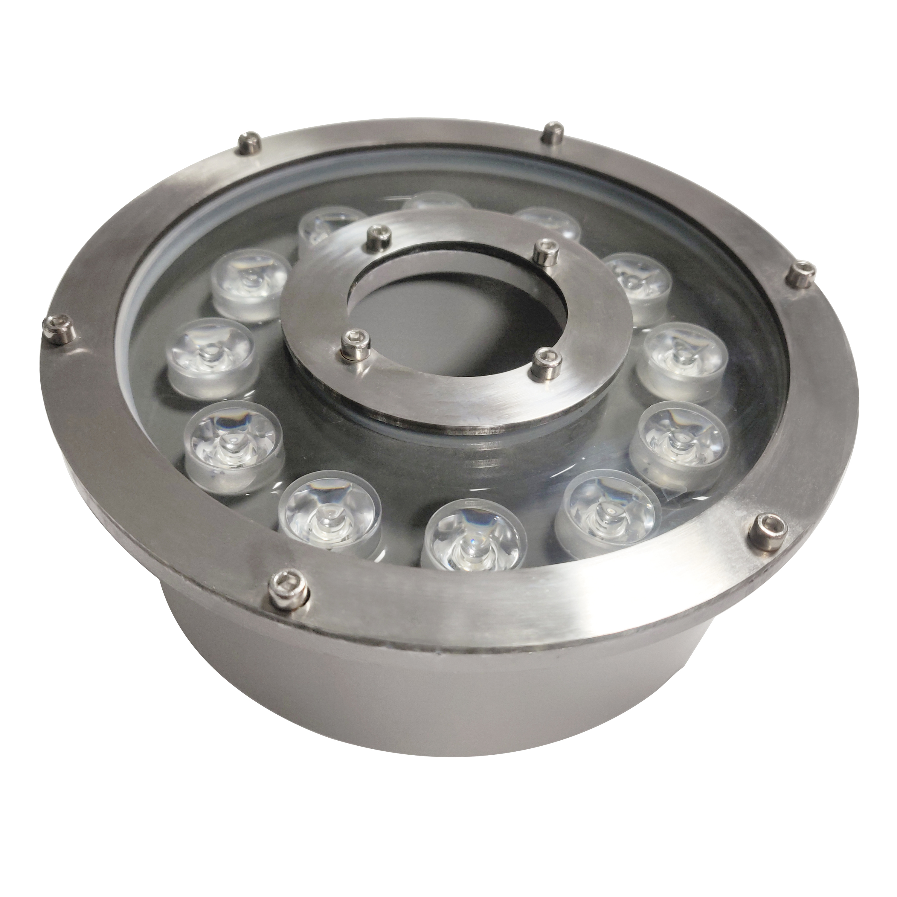 Best Price IP68 Waterproof RGB DMX512 LED Pool Lights 304 Stainless Steel Aluminum 12W DC24V Color Changing Underwater Light