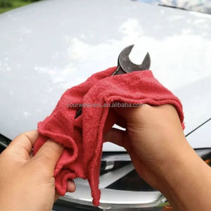 Bông Màu Đỏ Cửa Hàng Khăn Gói 150 Công Nghiệp Cơ Khí Chất Lượng Bền Làm Sạch Vải Cửa Hàng Rags Cho Cửa Hàng Nhà Tự Động Nhà Để Xe - Product Image 5