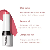 Stick de maquillage multifonctionnel, fini crème mat, haute qualité, résistant à l'eau, formule longue tenue, avec logo personnalisé, pour highlighter et blush.