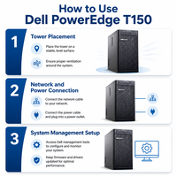 Servidor en Torre Dell T150, Intel Xeon E-2300, Almacenamiento en Red y Computadora para Alojamiento Web