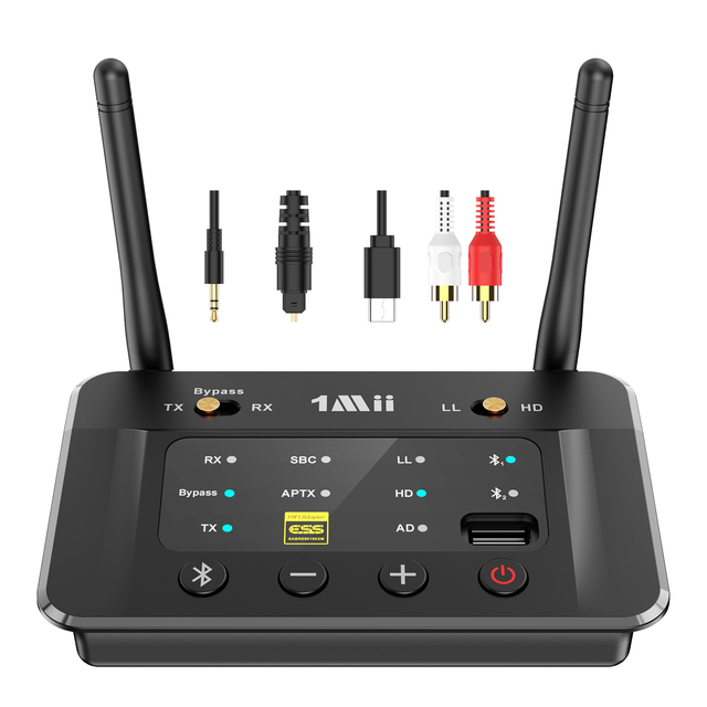 1Mii Home DAC Audio HiFi Bluetooth 5.2 Wireless Transmitter and Receiver Support USB Driver Bluetooth Adapter for TV Speaker