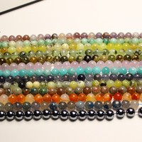 Großhandel Naturstein-Accessoires Perlen Verschiedene Farben Lose Natürliche Kristall-Türkis-Jade-Perlen für DIY-Schmuckherstellung