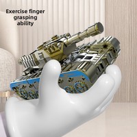 Serie de Robots Transformables Transfronterizos: Vehículo Militar, Tanque, Dinosaurio - Juguete Antiestrés de Plástico para Dedos