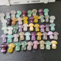 Vente en gros de champignons en cristal naturel de haute qualité, mini-champignons en fluorite polie pour souvenirs et cadeaux