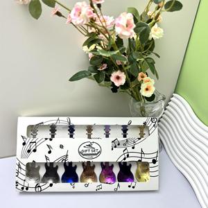 Guitar Shape Stainless Steel Spoon Set 7pcs Reusable <b>Drinkware</b> <b>Accessory</b> For Coffee Tea Dessert Stirring - Product Image 1