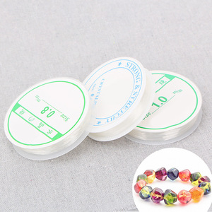 Fil élastique transparent en cristal 0,8 mm 1,0 mm, fil à perles résistant pour la fabrication de bracelets, fournitures de bijoux DIY - Product Image 1