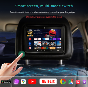 หน้าจอโฆษณาติดหลังเบาะรถยนต์ OEM IPS ขนาด 10 นิ้ว ระบบแอนดรอยด์ 4G WiFi HD หน้าจอสัมผัส พร้อมเซ็นเซอร์ตรวจจับผู้โดยสาร จอภาพติดพนักพิงศีรษะในรถแท็กซี่ - Product Image 2