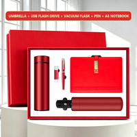 Coffret Cadeau Promotionnel : Bouteille Isotherme, Stylo Gel, Clé USB, Carnet, Parapluie de Soleil – Idéal pour le Bureau, les Ventes, les Séminaires – Commande en Gros, Livraison Rapide