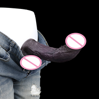 ORALSX 9.02 pouces Black Viper Double Density Suction Cup Dildo Grande Taille Stimulateur Point G Jouet de Plaisir en Silicone pour Adultes
