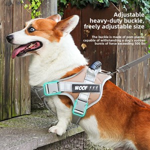 Correa de nailon <span class=keywords><strong>para</strong></span> <span class=keywords><strong>perros</strong></span> grandes, estilo chaleco, reflectante, extensible, con cierre de hebilla, correa <span class=keywords><strong>para</strong></span> el pecho, modelo X25, marrón, venta al por mayor, superventas - Product Image 2