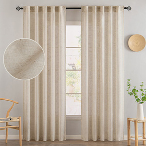 <span class=keywords><strong>Tende</strong></span> in Lino Poliestere Beige Sostenibili DaiRui, <span class=keywords><strong>Moderne</strong></span> e Semplici, Traspiranti, per Camera da Letto e Soggiorno - Product Image 1