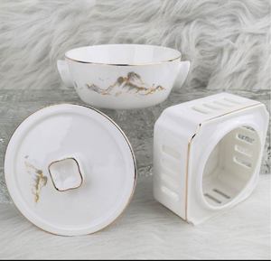 Service de table en céramique orientale moderne, bol en porcelaine de style chinois, assiette de service et petit plat à sauce pour les repas quotidiens - Product Image 6