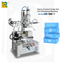 Máquina de Prensa Térmica Semiautomática para Caixas Plásticas com Dispositivo Rotativo, Tela Sensível ao Toque PLC, Estampagem em Folha de Ouro 220V