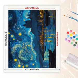 Đầy Sao Đêm Sơn Bằng Số Kit Cho Người Lớn-Tự Làm Bầu Trời Đêm Và Lâu Đài 16X20 Inches, Không Khung Nghệ Thuật Cho Trang Trí Nội Thất Hoặc Quà Tặng - Product Image 2