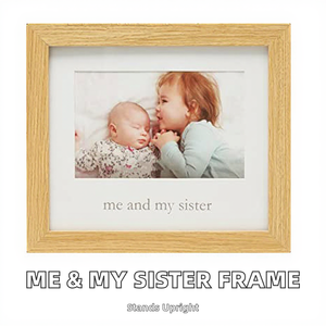 Kate &amp; Milo Me &amp; My <strong>Sister</strong> Sibling Keepsake <strong>Frame</strong> Baby Nursery Wall Art <strong>Photo</strong> <strong>Frame</strong> with Easel Back Wood Material - Product Image 2