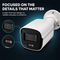 Caméra mini-bullet Hik Full Color Night Vision 4-en-1 analogique 2MP 1080P CMOS H.265 IP67 avec détection AI des personnes/véhicules et micro intégré