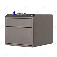 JIMBO, venta al por mayor, Panel de pantalla LCD de cuero, cajón de joyería de huellas dactilares, caja fuerte para Home Hotel
