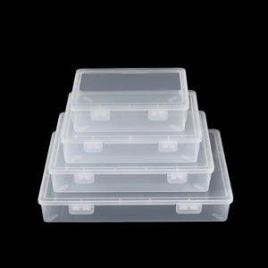 Cajas de Almacenamiento de Plástico Transparente, Rectangulares, Apilables, con Tapa, para Joyería, Electrónicos, Papelería, Organizador de Escritorio, Hecho en Zhejiang - Product Image 2