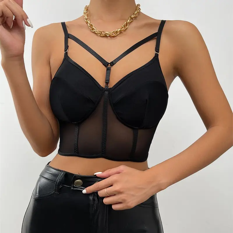 Venta al por mayor Ropa de mujer Discoteca Bustier Corset Tops Mujer Trendy Sexy Ladies Camisole