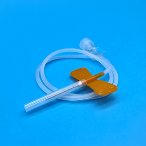 ชุดอุปกรณ์ฉีดเลือดแบบใช้แล้วทิ้งชนิดเข็มผีเสื้อ สำหรับฉีดเข้าเส้นเลือดบนหนังศีรษะ มีหลายขนาด 20g-27g สำหรับสัตว์เลี้ยง - Product Image 1