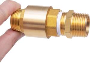 Katup periksa kuningan DN20 3/4 ", katup pencegahan aliran balik ulir wanita dan pria, katup periksa satu arah - Product Image 3