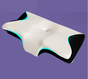 Bantal Busa Memori <span class=keywords><strong>Visco</strong></span> Elastis Poliuretan Premium 100% Desain Ergonomis Penyelarasan Tulang Belakang Pereda Nyeri Leher Lubang Udara Dapat Dilepas - Product Image 4