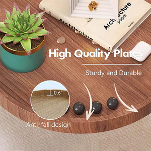 <span class=keywords><strong>Table</strong></span> pliante murale petit bureau pliable <span class=keywords><strong>Table</strong></span> murale ronde pliable <span class=keywords><strong>avec</strong></span> étagère rétractable <span class=keywords><strong>Table</strong></span> pliante en bois - Product Image 5