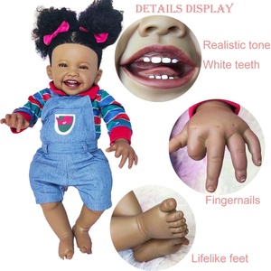 Full Body Poupe Newborn Realistic Boneca Bebe African <strong>Real</strong> Life <strong>Like</strong> Original Black Reborn <strong>Dolls</strong> - Product Image 2