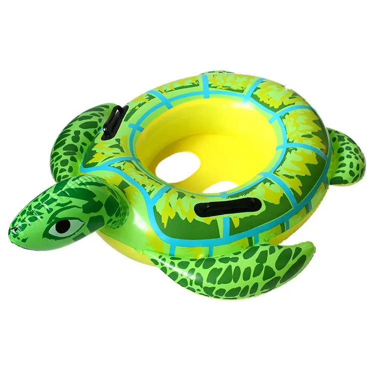 2022 Summer Turtle Kids Inflatable Swimming Floating Rings Water Pool toy Baby Seat Floats With Handles Floatie