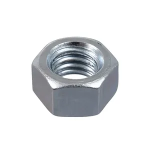 Écrou hexagonal zingué DIN934 écrous hexagonaux Znic lumineux ASME B 18.2.2 M6 2/4.8 écrou hexagonal en zinc blanc bleu