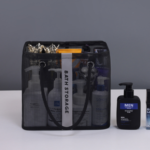 Xách Tay Công Suất Lớn Bơi & Phòng Tập Thể Dục <span class=keywords><strong>Tote</strong></span> Tắm Không Thấm Nước Tổ Chức Đóng Mở Màu Đen Lưới Túi Tắm Cho Mùa Hè Bãi Biển - Product Image 3