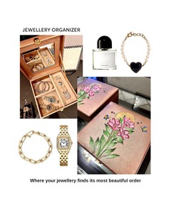 Hộp đựng trang sức bằng da thủ công tinh tế, lót nhung, đựng đồng hồ, vòng cổ, hộp đựng đồ trang sức, hộp đựng bông tai, được vẽ tay đẹp mắt - Product Image 5