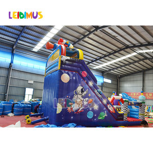 Tùy chỉnh PVC không gian bên ngoài tên lửa chủ đề nhảy lâu đài nhà bị trả lại MOONWALK Inflatable Bouncer lâu đài bouncy với trượt Combo - Product Image 4